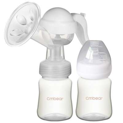 One hand type manual breast pump